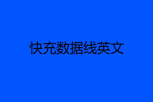 快充数据线英文