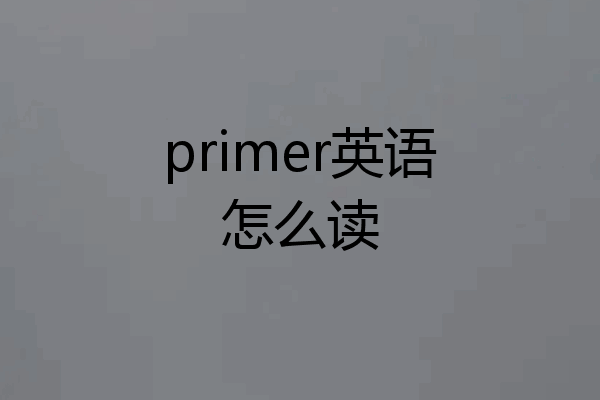 primer英语怎么读