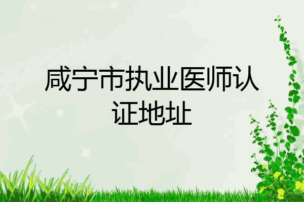 咸宁市执业医师认证地址