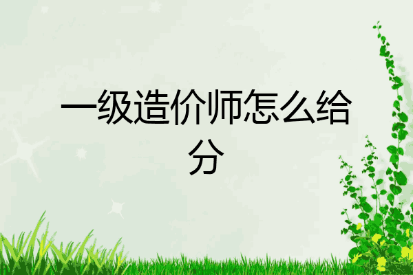 一级造价师怎么给分