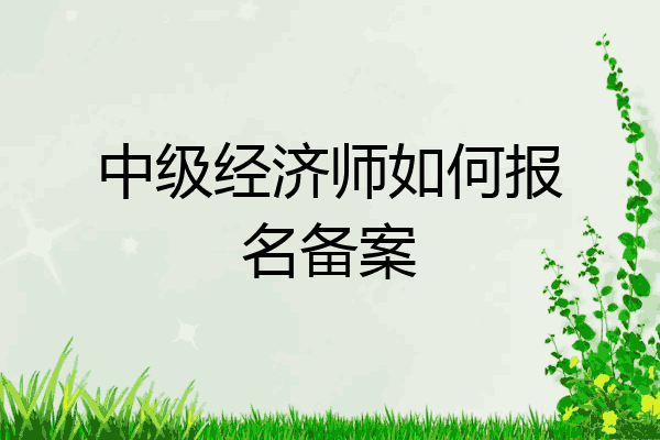 中级经济师如何报名备案