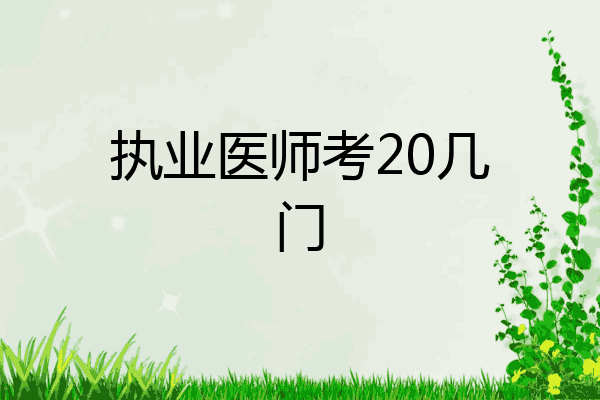 执业医师考20几门