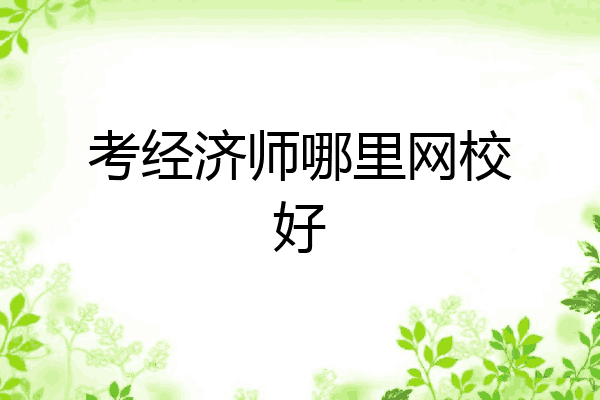 考经济师哪里网校好
