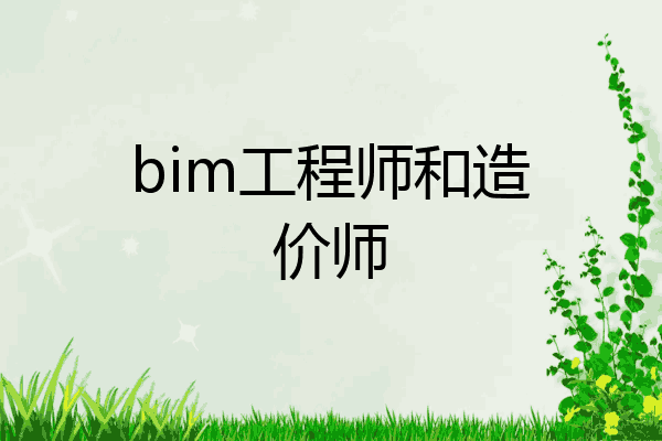 bim工程师和造价师