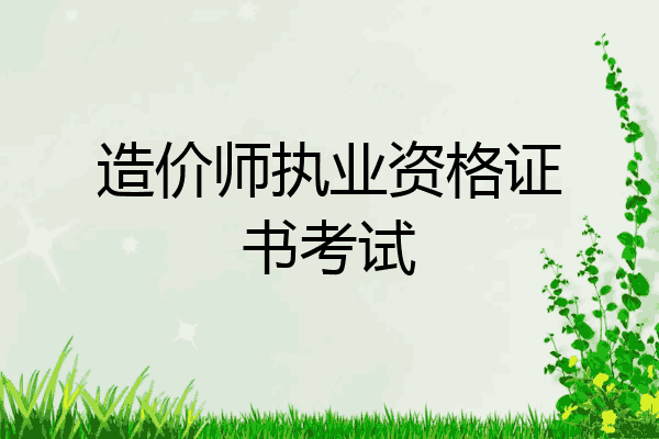 造价师执业资格证书考试