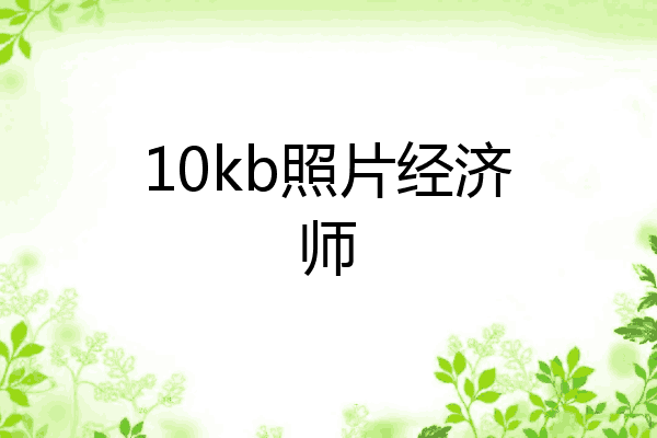 10kb照片经济师
