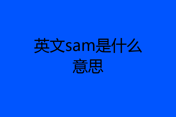 英文sam是什么意思