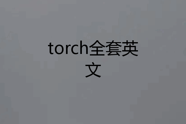 torch全套英文