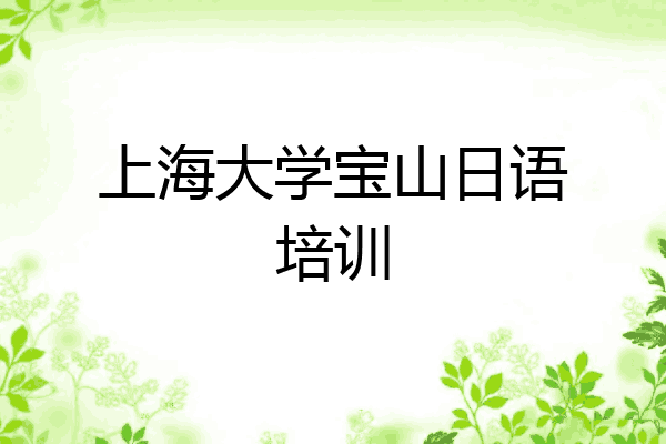 上海大学宝山日语培训