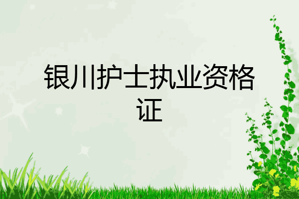 银川护士执业资格证