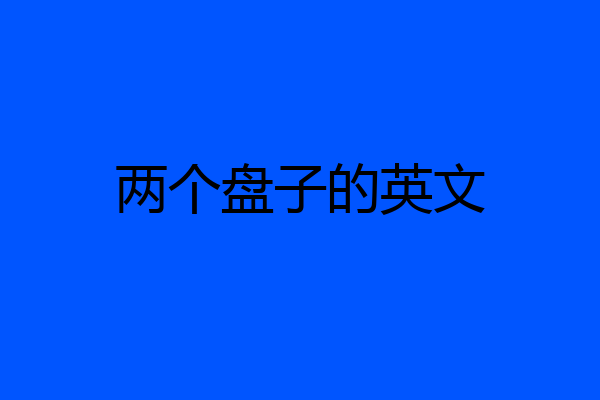 两个盘子的英文