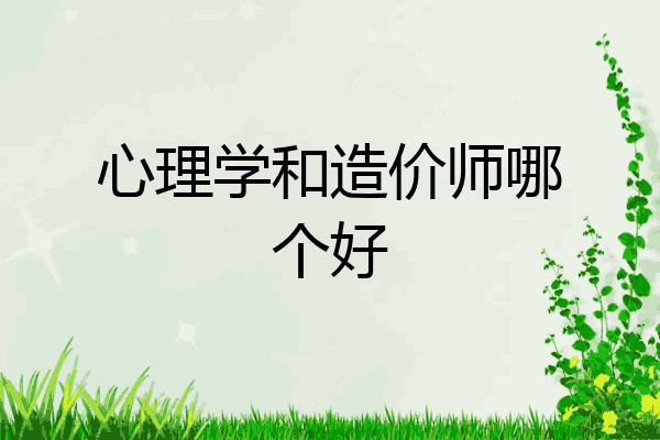 心理学和造价师哪个好