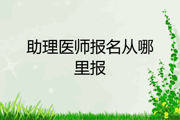 助理医师报名从哪里报