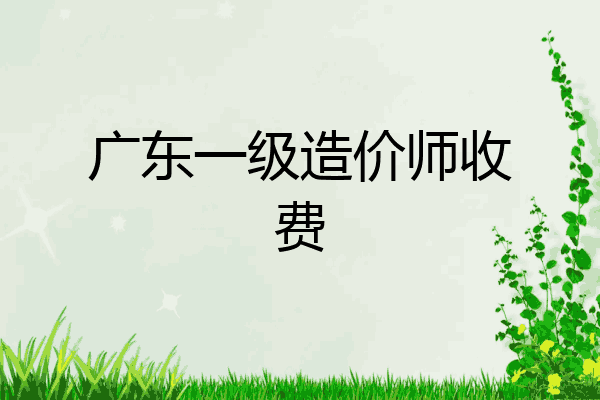 广东一级造价师收费