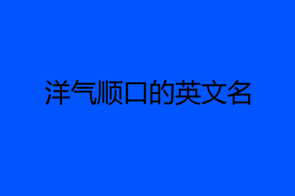洋气顺口的英文名