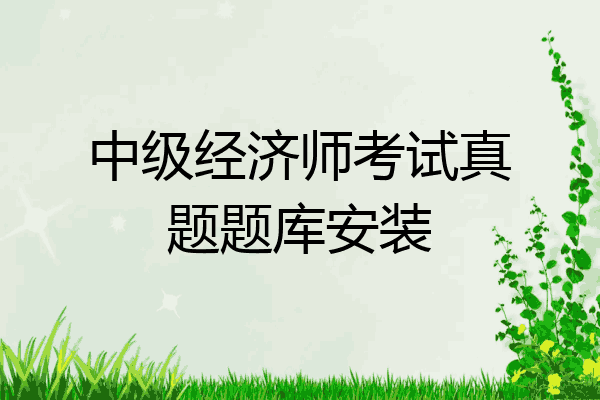 中级经济师考试真题题库安装