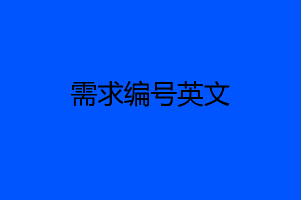 需求编号英文