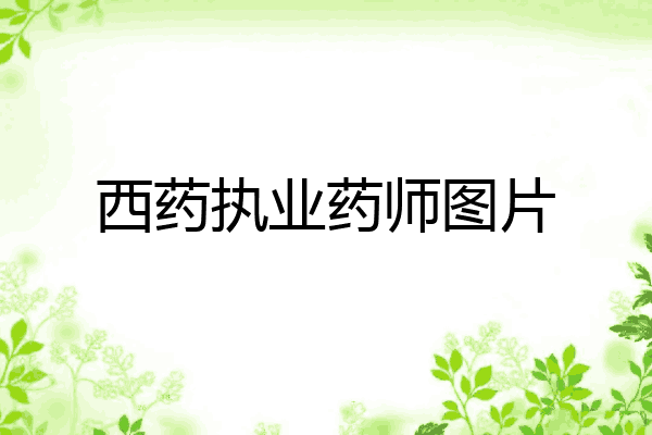 西药执业药师图片
