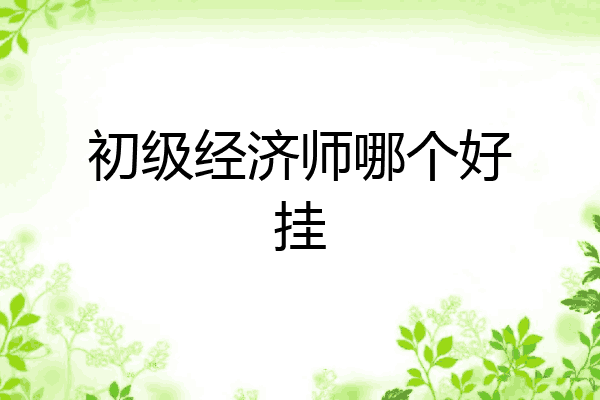 初级经济师哪个好挂