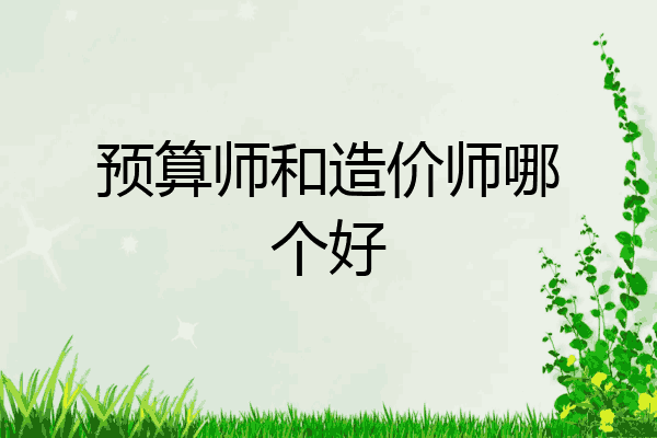 预算师和造价师哪个好