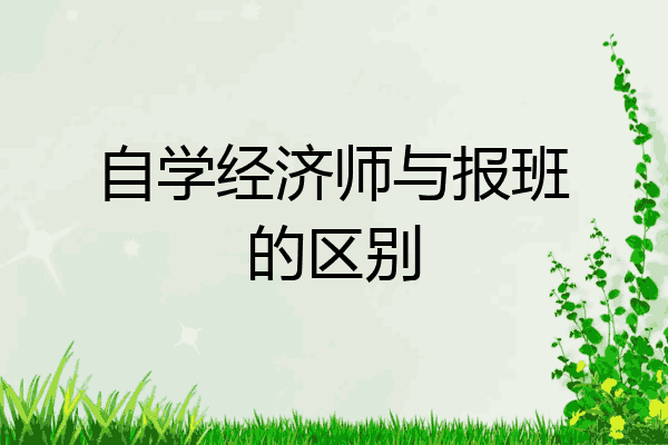 自学经济师与报班的区别