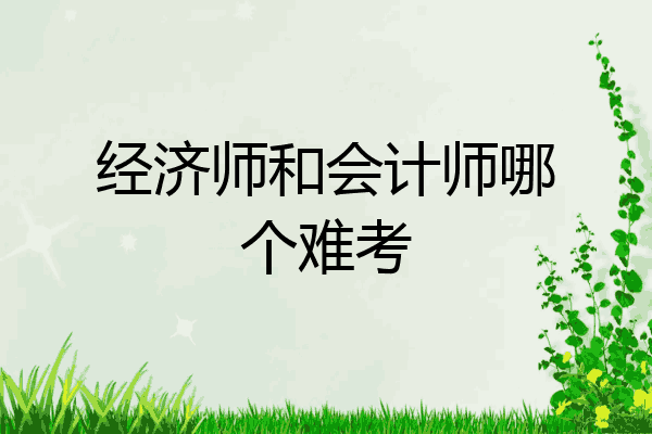 经济师和会计师哪个难考