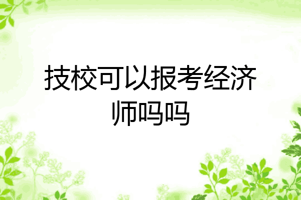 技校可以报考经济师吗吗