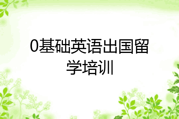 0基础英语出国留学培训