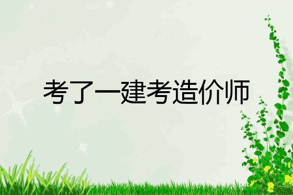 考了一建考造价师