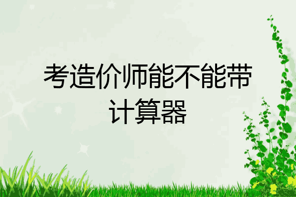 考造价师能不能带计算器