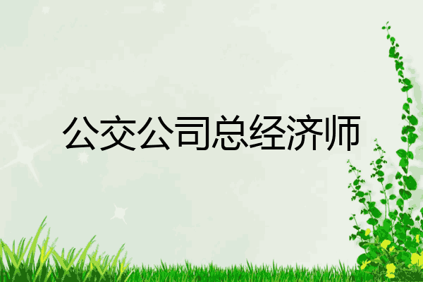 公交公司总经济师