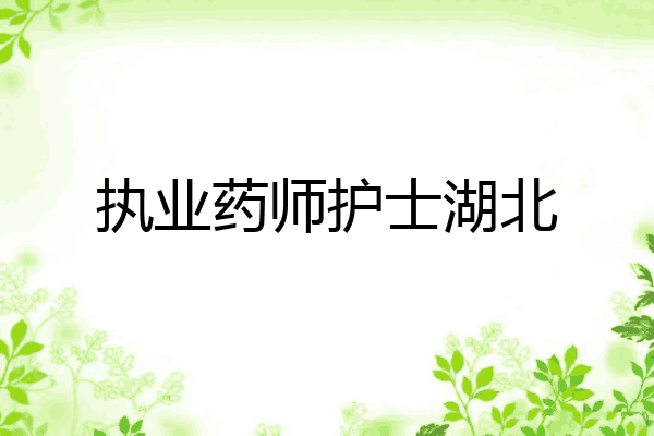执业药师护士湖北