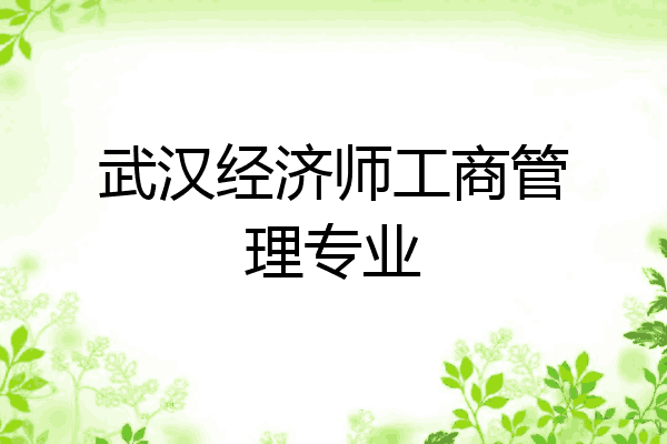 武汉经济师工商管理专业