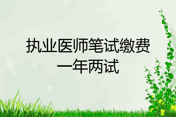 执业医师笔试缴费一年两试