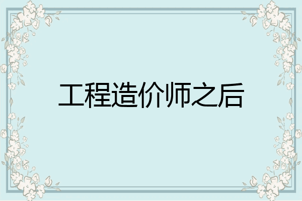 工程造价师之后