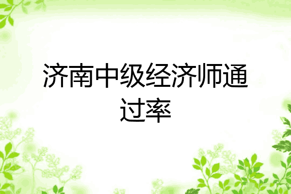 济南中级经济师通过率