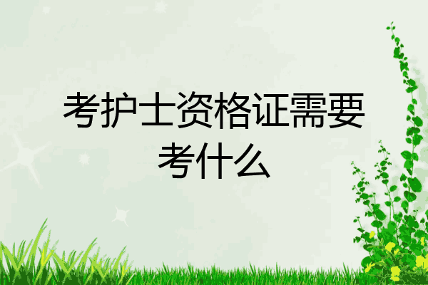 考护士资格证需要考什么