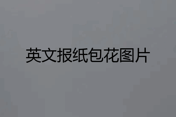 英文报纸包花图片