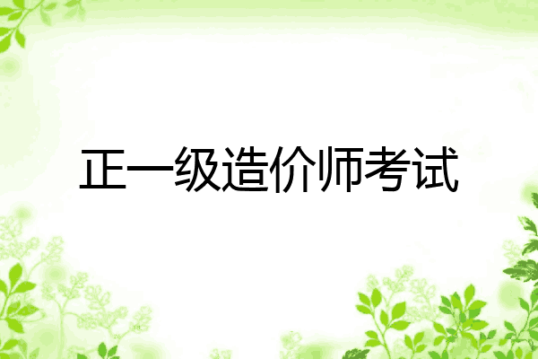 正一级造价师考试
