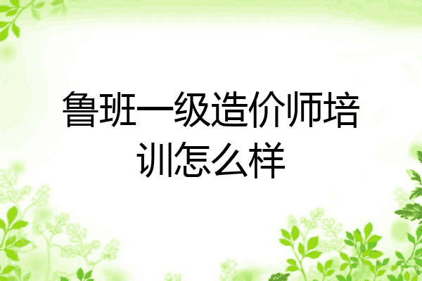 鲁班一级造价师培训怎么样