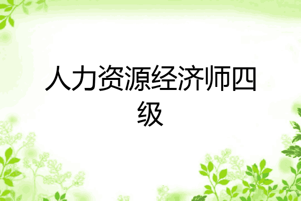人力资源经济师四级