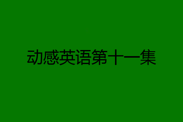 动感英语第十一集