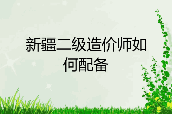 新疆二级造价师如何配备