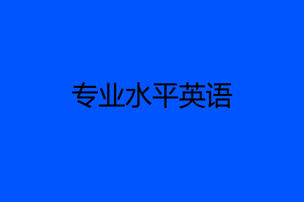 专业水平英语