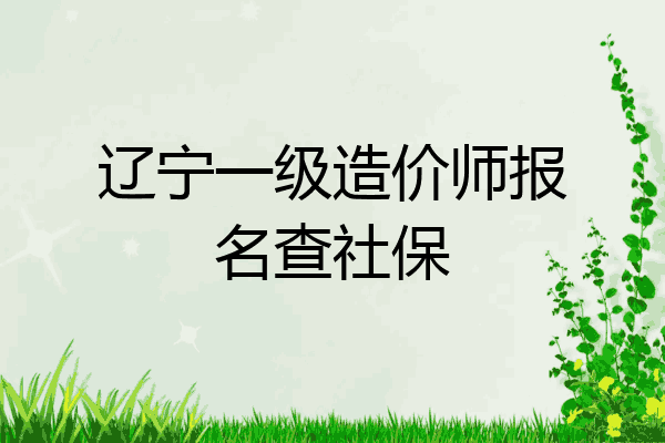 辽宁一级造价师报名查社保