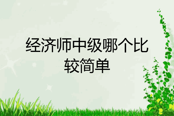 经济师中级哪个比较简单