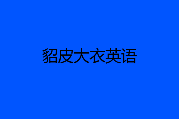 貂皮大衣英语