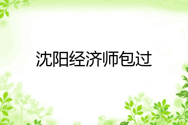 沈阳经济师包过