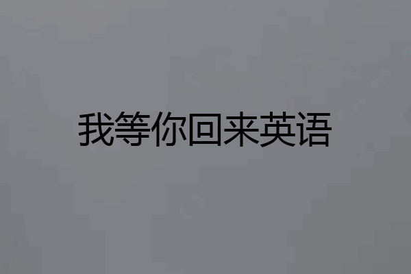 我等你回来英语