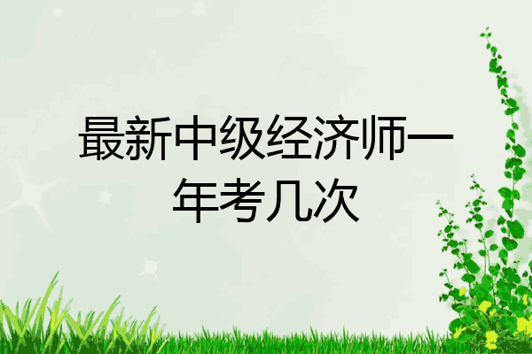 最新中级经济师一年考几次